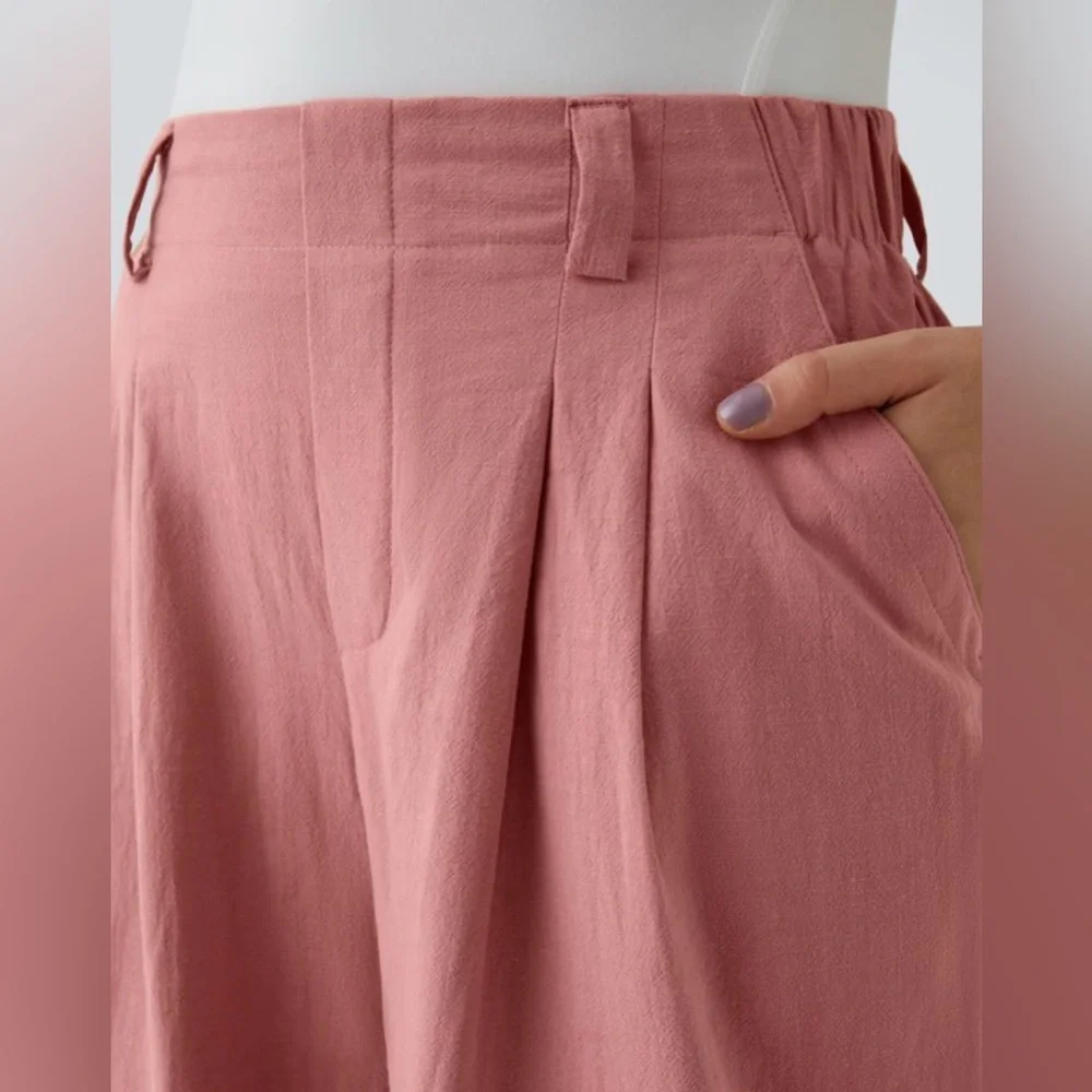 Halara High Waisted Pocket Wide Leg Flowy Solid Palazzo NWT Size L - Picture 4 of 12